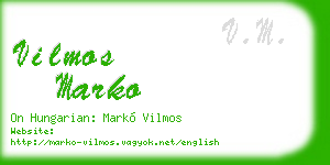 vilmos marko business card